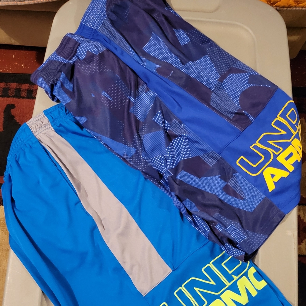 2 pair YXL Under Armour shorts